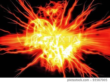 以心臟的形式燃燒的火焰的插圖 以心臟的形式燃燒的火焰的插圖 93567005