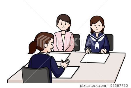 Three-way interview Female student/guardian and female employee 93567750