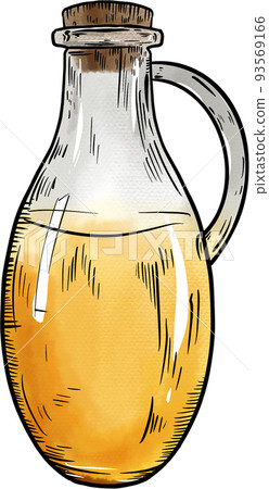 Vegan food doodle icon watercolor png 93569166