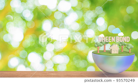 The green bond text on earth for eco and business concept 3d rendering The green bond text on earth for eco and business concept 3d rendering 93570249