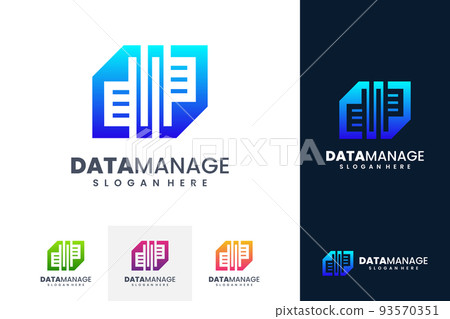 Data management logo design template vector....-插圖素材 [93570351] - PIXTA圖庫