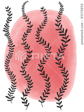 粉紅色背景與黑葉插圖 粉紅色背景與黑葉插圖 93570859