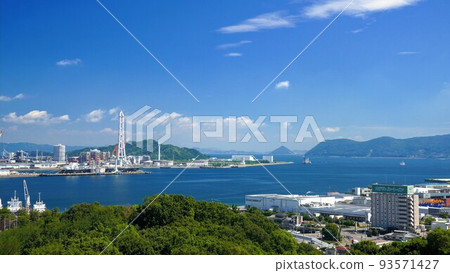Seto Ohashi Bridge and Seto Inland Sea 11 seen from the St.Angelina wedding hall at Mt. 93571427