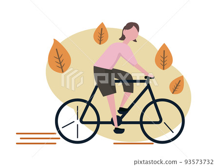 Autumn cycling woman riding a bicycle background transparent illustration Autumn cycling woman riding a bicycle background transparent illustration 93573732