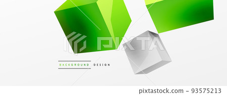 3d cubes vector abstract background. Composition of 3d square shaped basic geometric elements. Trendy techno business template for wallpaper, banner, background or landing 3d cubes vector abstract background. Composition of 3d square shaped basic geometric elements. Trendy techno business template for wallpaper, banner, background or landing 93575213