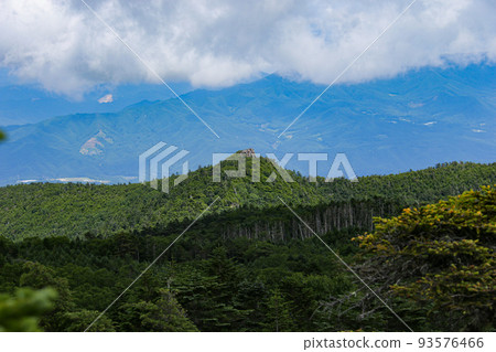 Kita Yatsugatake in summer View of the summit of "Nyu" from the trail to Nakayama 93576466
