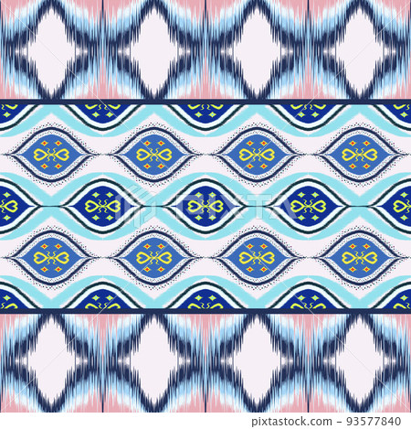 fabric ikat seamless pattern geometric ethnic... - Stock Illustration ...