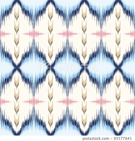 fabric ikat seamless pattern geometric ethnic... - Stock Illustration ...