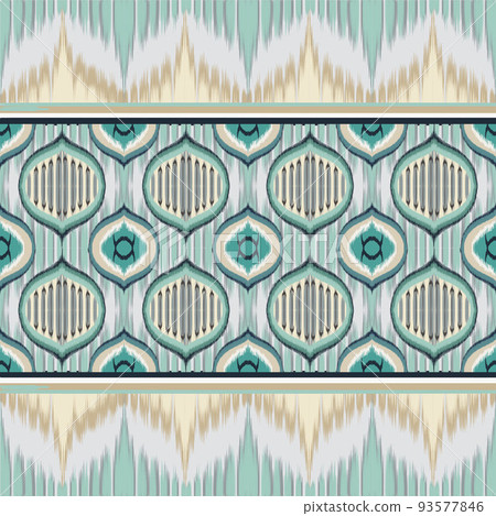 fabric ikat seamless pattern geometric ethnic... - Stock Illustration ...