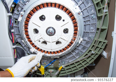 Washing machine motor inspection work 93578227