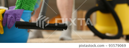 Proper vacuuming of carpets. House cleaning and cleaning services 93579069