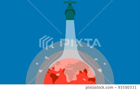 global warming. open wator to save earth. hot planet. vector illustration esp10 global warming. open wator to save earth. hot planet. vector illustration esp10 93580331