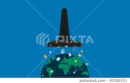 clean earth day. detroy the garbage from planet. vector illustration eps10 clean earth day. detroy the garbage from planet. vector illustration eps10 93580333