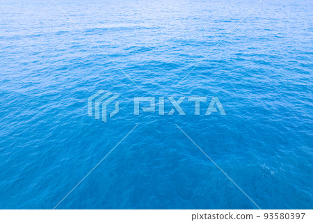 Sea surface aerial view,Bird eye view photo of blue waves and water surface texture Blue sea background Beautiful nature Amazing seascape 93580397