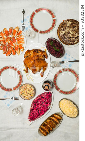 Christmas and Thanksgiving Dishes - Grilled chicken and appetizers Christmas and Thanksgiving Dishes - Grilled chicken and appetizers 93582584