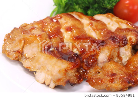Teriyaki chicken roast chicken bright background Teriyaki chicken roast chicken bright background 93584991