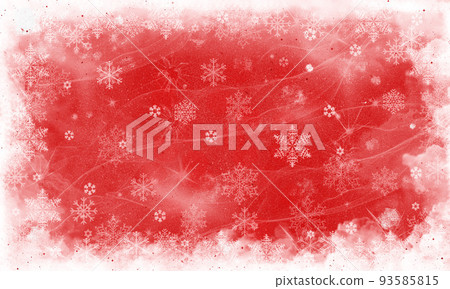 Abstract Christmas red background with white snowflakes .Red Christmas and New Year background 93585815