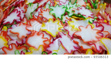 Onion rice flour crackers or Indonesian called it Kerupuk bawang mentah or kerupuk warna-warni or raw kerupuk bawang is rice crackers, Indonesian traditional dish. Selective focus. Onion rice flour crackers or Indonesian called it Kerupuk bawang mentah or kerupuk warna-warni or raw kerupuk bawang is rice crackers, Indonesian traditional dish. Selective focus. 93586313