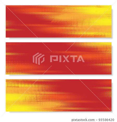 Abstract red halftone banners - Stock Illustration [93586420] - PIXTA