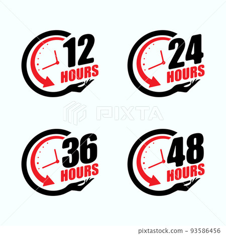 Happy hours black and red logo design Happy hours black and red logo design 93586456