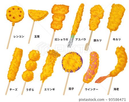 Kushiage illustration set 93586471