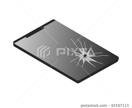 Isometric Broken Smartphone Isometric Broken Smartphone 93587113