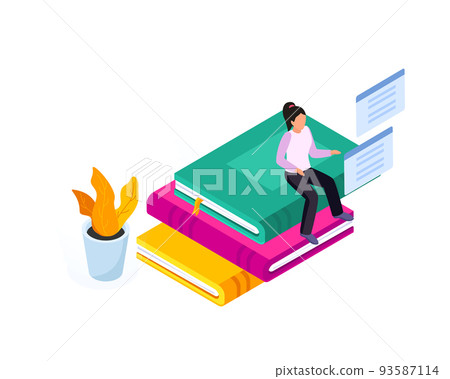 Online Education Icon Online Education Icon 93587114