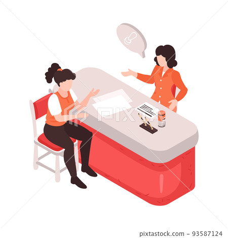 Notary Isometric Illustration 93587124