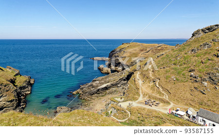 Castle beach below Tintagel Castle - Cornwall, Castle beach below Tintagel Castle - Cornwall, 93587155