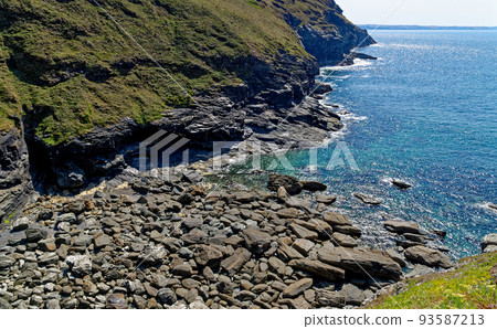 View of the coastline from Tintagel castle - Cornwall, View of the coastline from Tintagel castle - Cornwall, 93587213