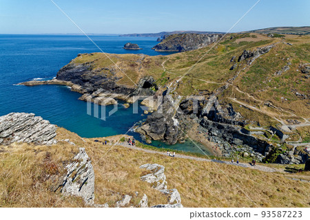 View of the coastline from Tintagel castle - Cornwall, View of the coastline from Tintagel castle - Cornwall, 93587223
