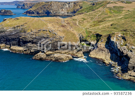 View of the coastline from Tintagel castle - Cornwall, View of the coastline from Tintagel castle - Cornwall, 93587236
