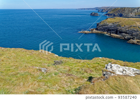 View of the coastline from Tintagel castle - Cornwall, View of the coastline from Tintagel castle - Cornwall, 93587240
