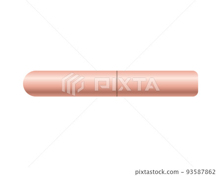 Makeup cosmetic package. Isolated beauty product and facial decorative cosmetic tool. Blank template of container for concealer 93587862