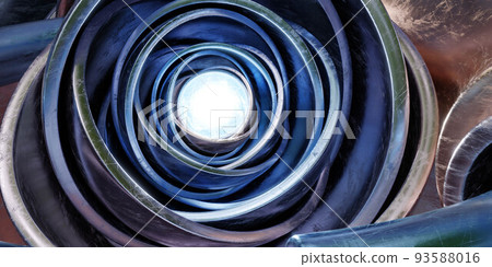 blue and red abstract metal orb sphere with glowing light 3d render illustration blue and red abstract metal orb sphere with glowing light 3d render illustration 93588016