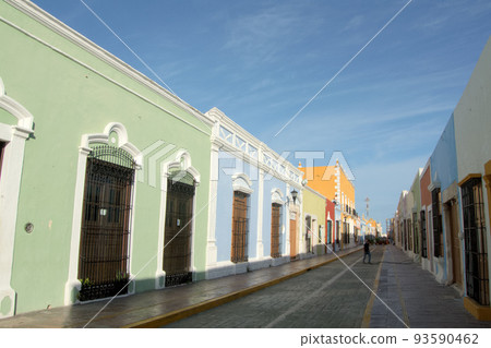 Mexico world heritage campeche street scenery Mexico world heritage campeche street scenery 93590462