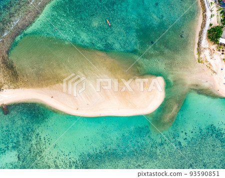 Aerial view of Mae Haad beach in koh Phangan, Surat Thani, Thailand Aerial view of Mae Haad beach in koh Phangan, Surat Thani, Thailand 93590851