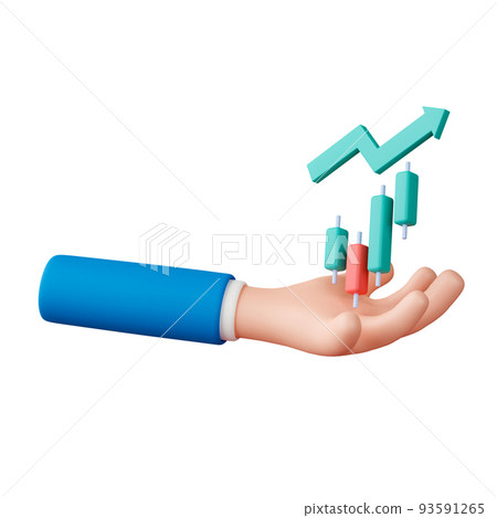 3d, arrow, chart 93591265