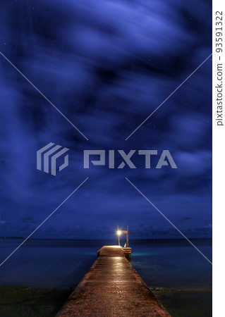 road leading to the sea at night 93591322