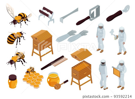 Beekeeping Isometric Set 93592214