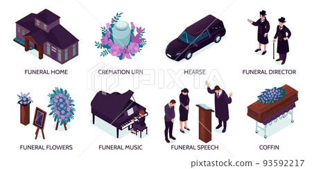 Funeral Service Compositions Set 93592217
