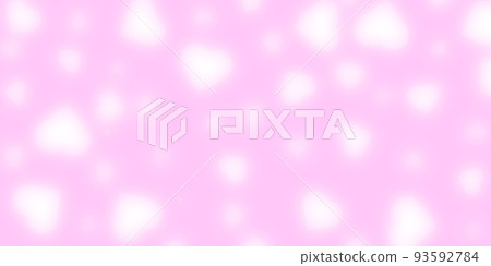 Abstract heart shape bokeh on pink background illustration 93592784