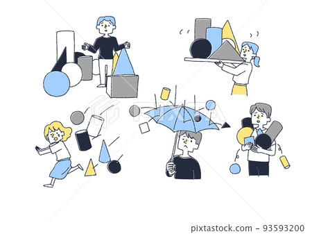 Concept art of people with different kinds of problems at once Concept art of people with different kinds of problems at once 93593200