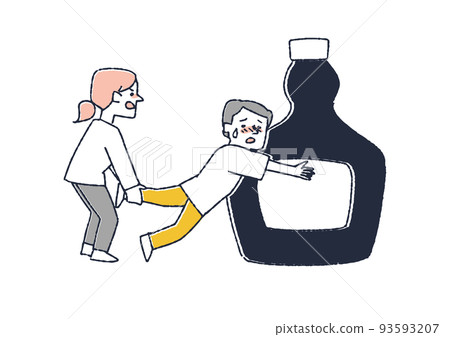 一個男人抓著一個威士忌酒瓶,一個女人試圖把它撕下來 一大瓶酒和它的奴隸酒 一個男人抓著一個威士忌酒瓶,一個女人試圖把它撕下來 一大瓶酒和它的奴隸酒 93593207