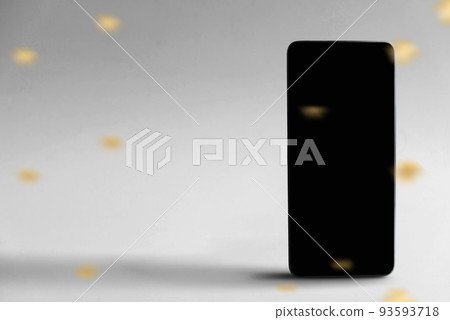 Mobile phone with a black screen 93593718