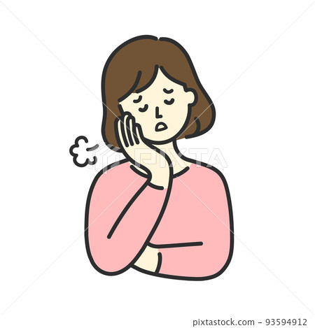 一個身體狀況不佳的女性的形像說明 93594912