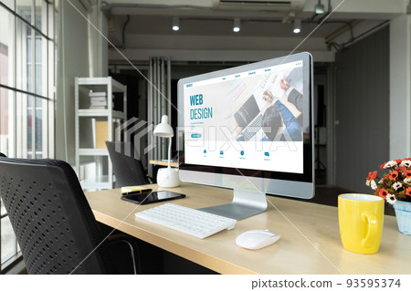 Website design software provide modish template for online retail business 93595374