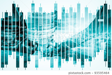Business handshake on finance prosperity and money technology asset background 93595464