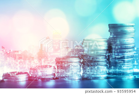 Finance and money technology background concept of business prosperity and asset 93595954