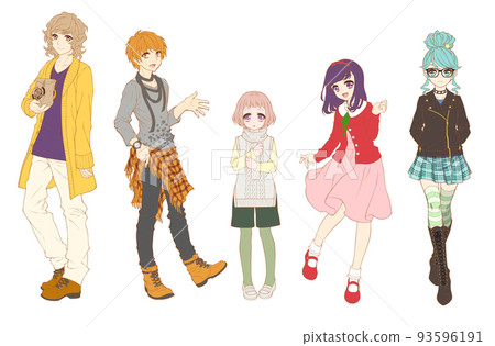 動漫風格人物的全身插圖集 93596191